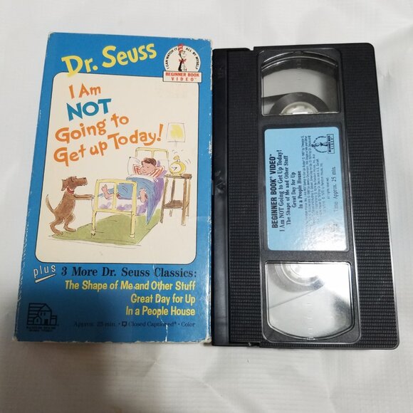 Dr. Seuss I am Not Going to Get Up Today! plus 3 others VHS The shape of Me - Picture 1 of 2